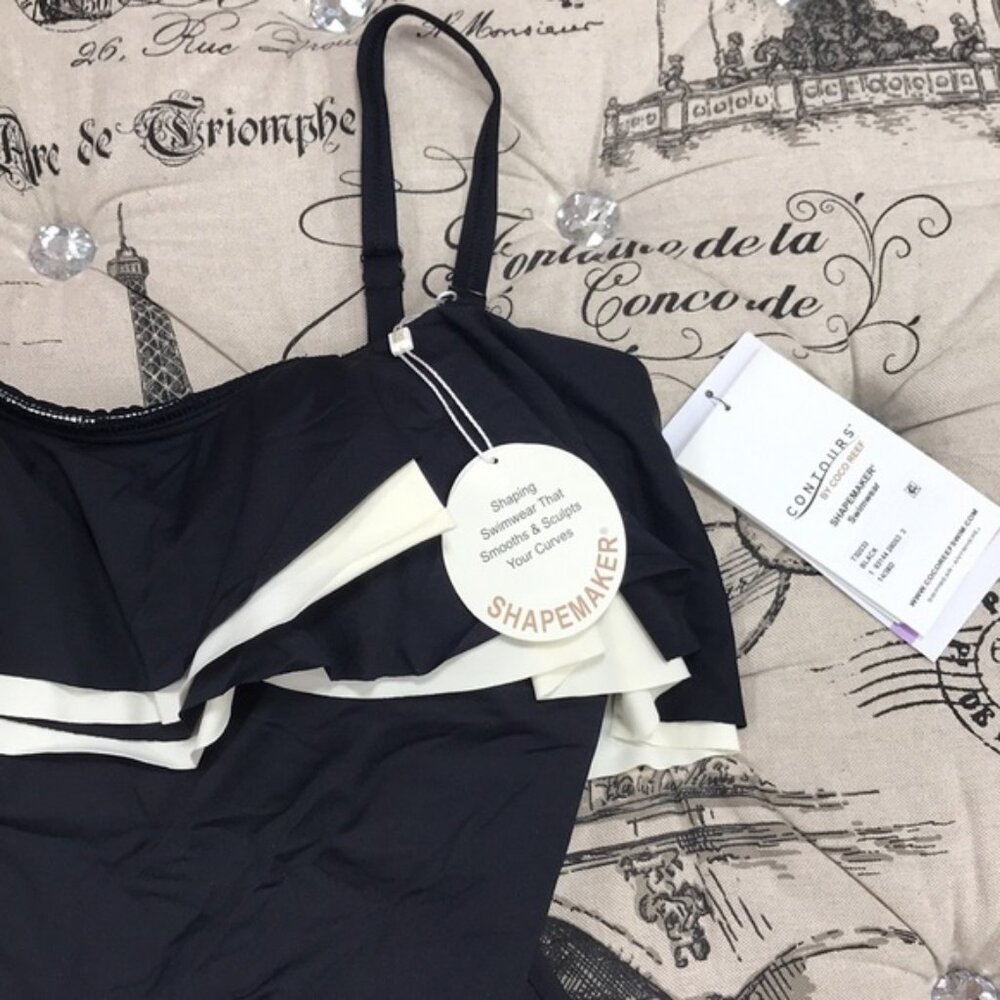 Coco Reef Contours Ruffled Strapless Tummy-Control - Picture 4 of 10